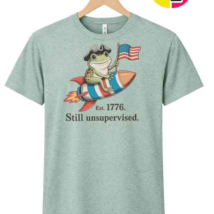 Still Unsupervised 4th Of July Frog Tee