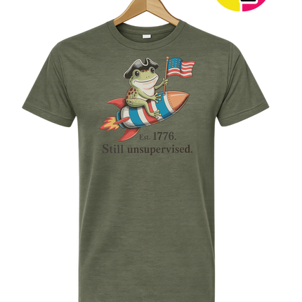 Still Unsupervised 4th Of July Frog Tee
