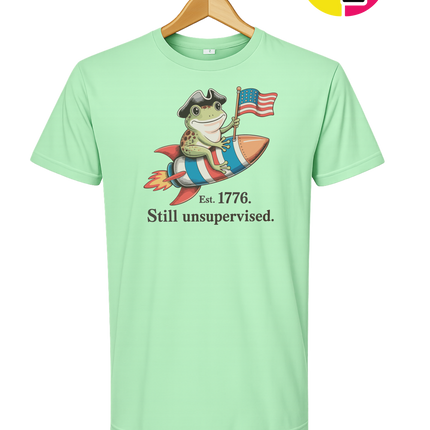 Still Unsupervised 4th Of July Frog Tee