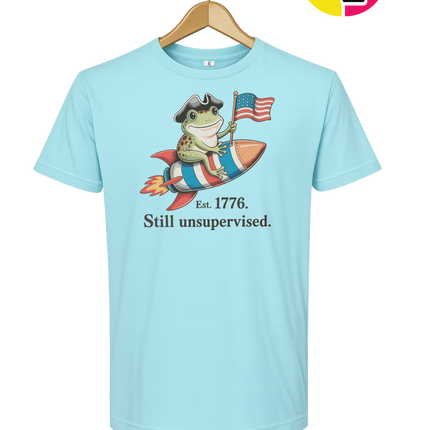 Still Unsupervised 4th Of July Frog Tee