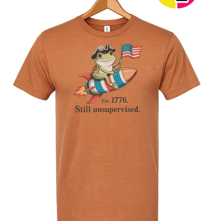 Still Unsupervised 4th Of July Frog Tee
