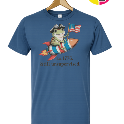 Still Unsupervised 4th Of July Frog Tee