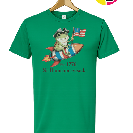 Still Unsupervised 4th Of July Frog Tee