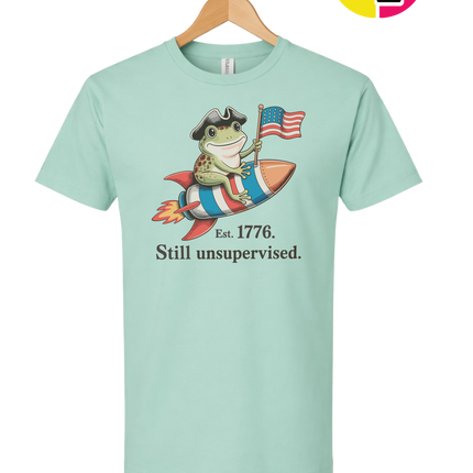 Still Unsupervised 4th Of July Frog Tee