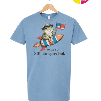 Still Unsupervised 4th Of July Frog Tee