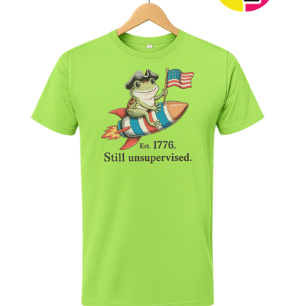 Still Unsupervised 4th Of July Frog Tee
