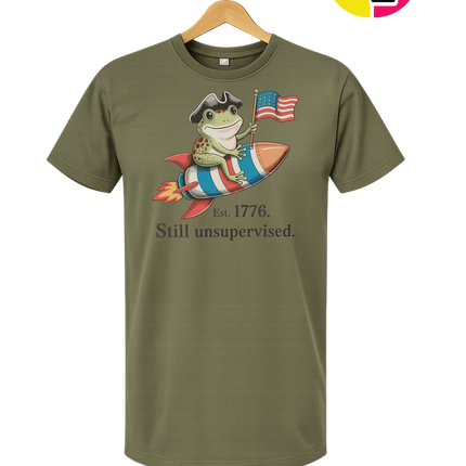 Still Unsupervised 4th Of July Frog Tee