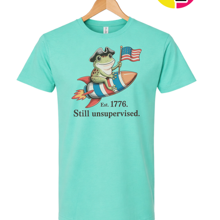 Still Unsupervised 4th Of July Frog Tee