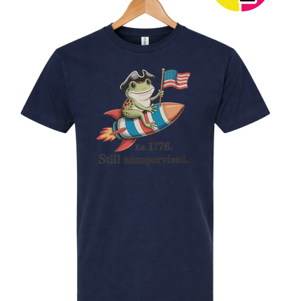 Still Unsupervised 4th Of July Frog Tee