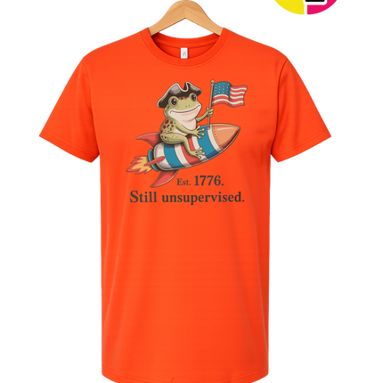 Still Unsupervised 4th Of July Frog Tee