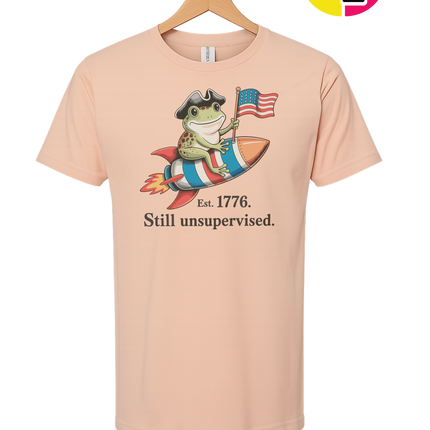 Still Unsupervised 4th Of July Frog Tee