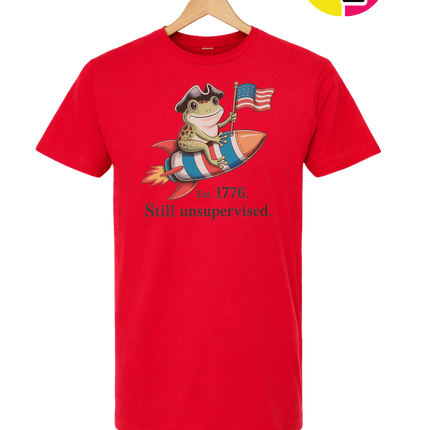 Still Unsupervised 4th Of July Frog Tee
