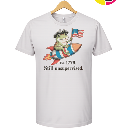 Still Unsupervised 4th Of July Frog Tee