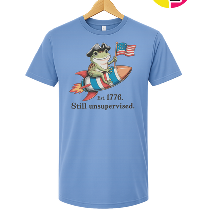 Still Unsupervised 4th Of July Frog Tee