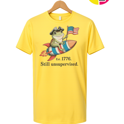 Still Unsupervised 4th Of July Frog Tee