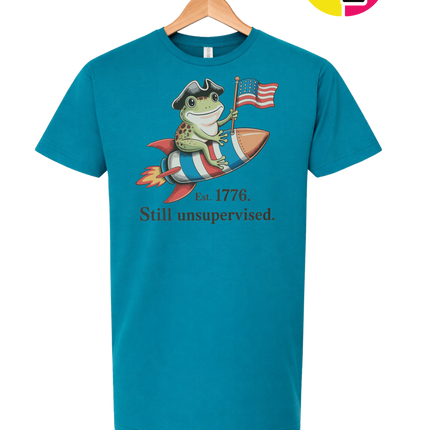 Still Unsupervised 4th Of July Frog Tee