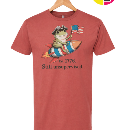 Still Unsupervised 4th Of July Frog Tee