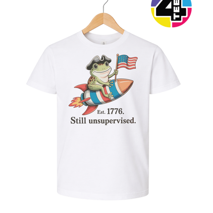 Still Unsupervised 4th Of July Frog Youth Tee