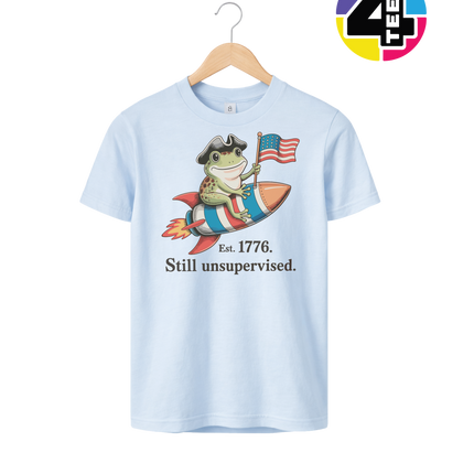 Still Unsupervised 4th Of July Frog Youth Tee
