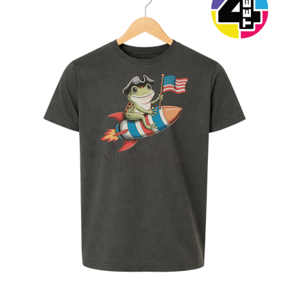 Still Unsupervised 4th Of July Frog Youth Tee