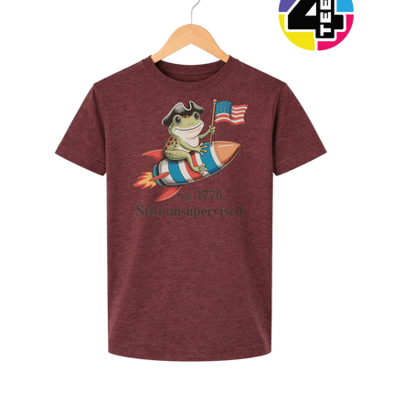 Still Unsupervised 4th Of July Frog Youth Tee
