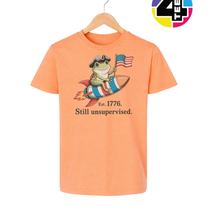 Still Unsupervised 4th Of July Frog Youth Tee
