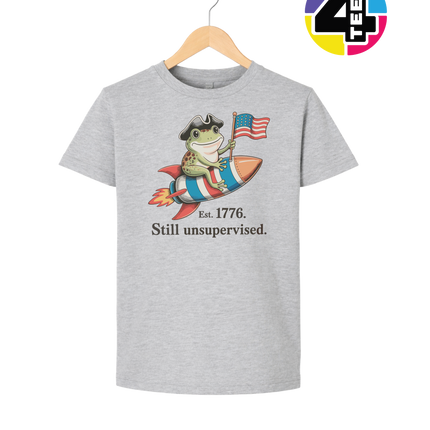 Still Unsupervised 4th Of July Frog Youth Tee