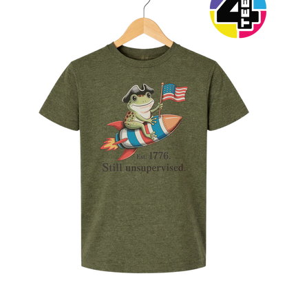 Still Unsupervised 4th Of July Frog Youth Tee