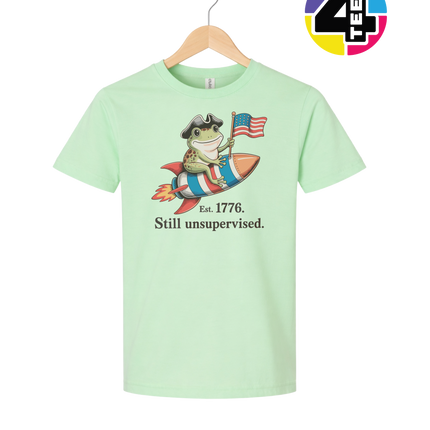 Still Unsupervised 4th Of July Frog Youth Tee