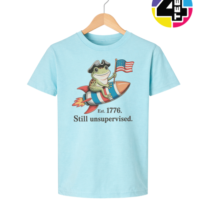 Still Unsupervised 4th Of July Frog Youth Tee