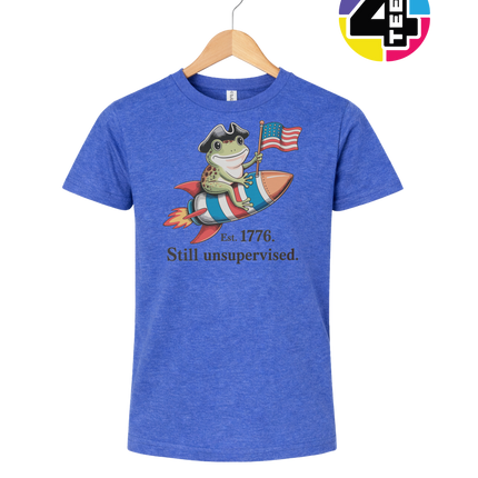 Still Unsupervised 4th Of July Frog Youth Tee