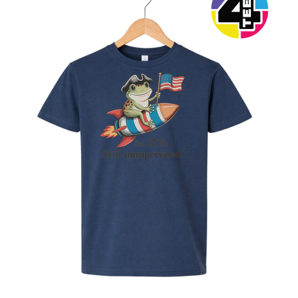 Still Unsupervised 4th Of July Frog Youth Tee