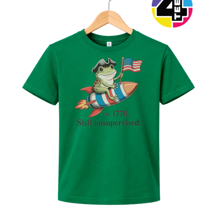 Still Unsupervised 4th Of July Frog Youth Tee
