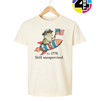 Still Unsupervised 4th Of July Frog Youth Tee