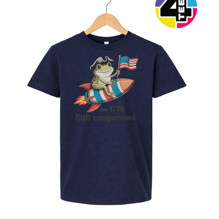 Still Unsupervised 4th Of July Frog Youth Tee