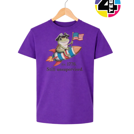 Still Unsupervised 4th Of July Frog Youth Tee