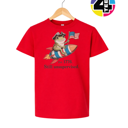 Still Unsupervised 4th Of July Frog Youth Tee
