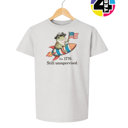 Still Unsupervised 4th Of July Frog Youth Tee