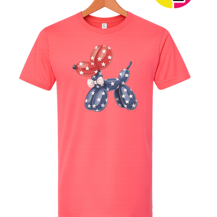 4th Of July Balloon Animal Tee