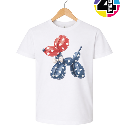 4th Of July Balloon Animal Youth Tee