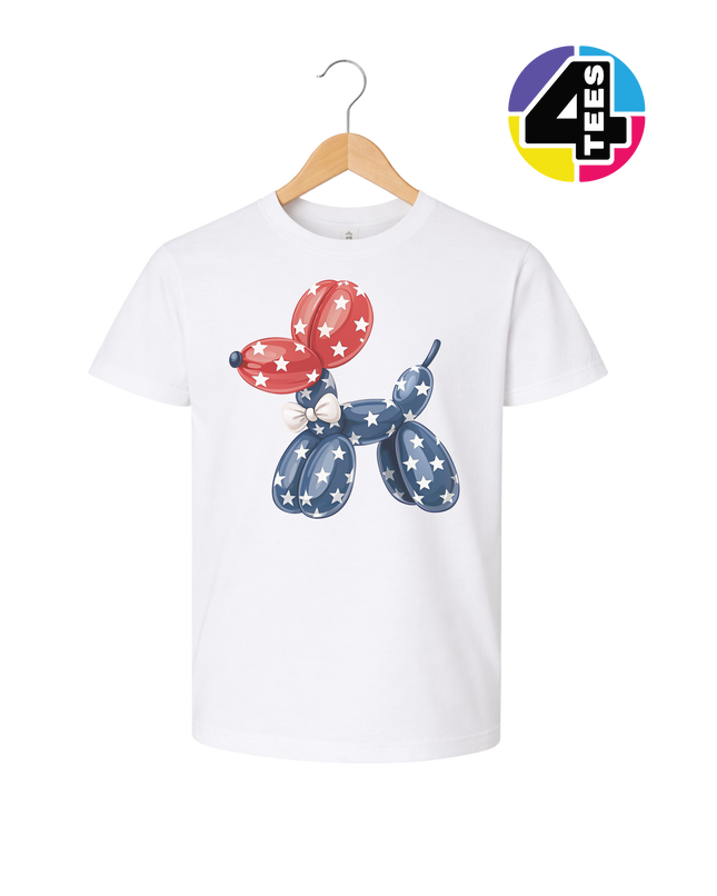 4th Of July Balloon Animal Youth Tee