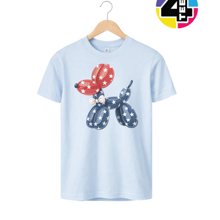 4th Of July Balloon Animal Youth Tee