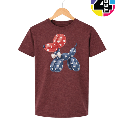 4th Of July Balloon Animal Youth Tee