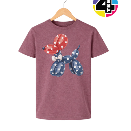 4th Of July Balloon Animal Youth Tee