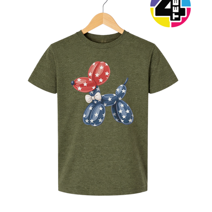 4th Of July Balloon Animal Youth Tee