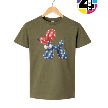 4th Of July Balloon Animal Youth Tee