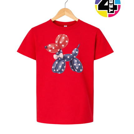 4th Of July Balloon Animal Youth Tee