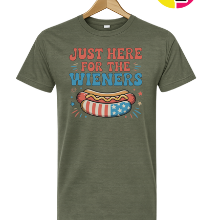 Just Here For The Weiners Tee