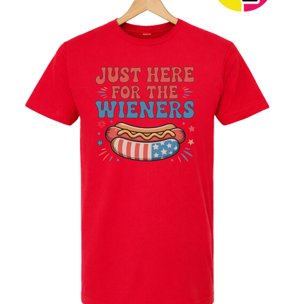 Just Here For The Weiners Tee