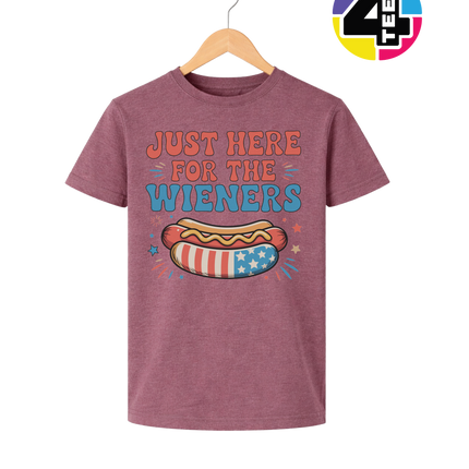 Just Here For The Weiners Youth Tee